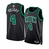 Men's Boston Celtics #4 Jrue Holiday Black 2024 Finals Statement Edition Stitched Basketball Jersey Dzhi,baseball caps,new era cap wholesale,wholesale hats