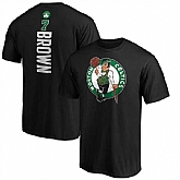 Men's Boston Celtics #7 Jaylen Brown Black Name & Number T-Shirt,baseball caps,new era cap wholesale,wholesale hats