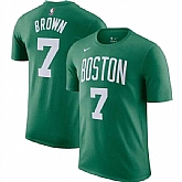 Men's Boston Celtics #7 Jaylen Brown Green Name & Number T-Shirt,baseball caps,new era cap wholesale,wholesale hats