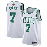 Men's Boston Celtics #7 Jaylen Brown White 2024 Finals Association Edition Stitched Basketball Jersey Dzhi,baseball caps,new era cap wholesale,wholesale hats