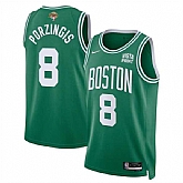 Men's Boston Celtics #8 Kristaps Porzingis Kelly Green 2024 Finals Icon Edition Stitched Basketball Jersey Dzhi,baseball caps,new era cap wholesale,wholesale hats