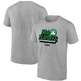 Men's Boston Celtics Heather Gray 2024 Playoffs Defensive Stance T-Shirt,baseball caps,new era cap wholesale,wholesale hats