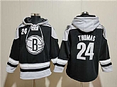 Men's Brooklyn Nets #24 Cam Thomas Black Lace-Up Pullover Hoodie,baseball caps,new era cap wholesale,wholesale hats