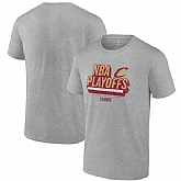 Men's Cleveland Cavaliers Heather Gray 2024 Playoffs Defensive Stance T-Shirt,baseball caps,new era cap wholesale,wholesale hats