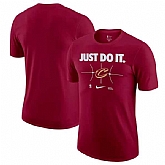 Men's Cleveland Cavaliers Wine Just Do It T-Shirt,baseball caps,new era cap wholesale,wholesale hats