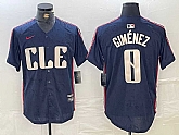 Men's Cleveland Guardians #0 Andres Gimenez Navy 2024 City Connect Limited Stitched Jersey,baseball caps,new era cap wholesale,wholesale hats