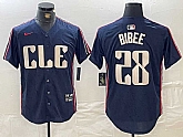 Men's Cleveland Guardians #28 Tanner Bibee Navy 2024 City Connect Limited Stitched Jersey,baseball caps,new era cap wholesale,wholesale hats