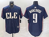 Men's Cleveland Guardians #9 Kyle Manzardo Navy 2024 City Connect Limited Stitched Jersey,baseball caps,new era cap wholesale,wholesale hats