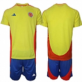 Men's Colombia Blank Yellow Red 2024-25 Home Soccer Jersey Suit,baseball caps,new era cap wholesale,wholesale hats