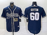 Men's Dallas Cowboys #60 Tyler Guyton Navy Cool Base Stitched Baseball Jerseys,baseball caps,new era cap wholesale,wholesale hats