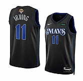 Men's Dallas Mavericks #11 Kyrie Irving Black 2024 Finals City Edition Stitched Basketball Jersey Dzhi,baseball caps,new era cap wholesale,wholesale hats