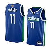 Men's Dallas Mavericks #11 Kyrie Irving Blue 2024 Finals City Edition Stitched Basketball Jersey Dzhi,baseball caps,new era cap wholesale,wholesale hats