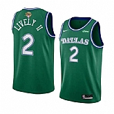 Men's Dallas Mavericks #2 Dereck Lively II Green 2024 Finals Classic Edition Stitched Basketball Jersey Dzhi,baseball caps,new era cap wholesale,wholesale hats