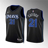 Men's Dallas Mavericks #21 Daniel Gafford Black 2023-24 City Edition Stitched Basketball Jersey Dzhi,baseball caps,new era cap wholesale,wholesale hats