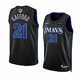 Men's Dallas Mavericks #21 Daniel Gafford Black 2024 Finals City Edition Stitched Basketball Jersey Dzhi,baseball caps,new era cap wholesale,wholesale hats