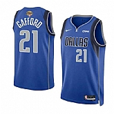 Men's Dallas Mavericks #21 Daniel Gafford Blue 2024 Finals Icon Edition Stitched Basketball Jersey Dzhi,baseball caps,new era cap wholesale,wholesale hats