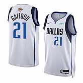 Men's Dallas Mavericks #21 Daniel Gafford White 2024 Finals Association Edition Stitched Basketball Jersey Dzhi,baseball caps,new era cap wholesale,wholesale hats