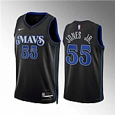 Men's Dallas Mavericks #55 Derrick Jones Jr Black 2023-24 City Edition Stitched Basketball Jersey Dzhi,baseball caps,new era cap wholesale,wholesale hats