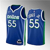 Men's Dallas Mavericks #55 Derrick Jones Jr Blue City Edition Stitched Basketball Jersey Dzhi,baseball caps,new era cap wholesale,wholesale hats