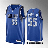 Men's Dallas Mavericks #55 Derrick Jones Jr Blue Icon Edition Stitched Basketball Jersey Dzhi,baseball caps,new era cap wholesale,wholesale hats