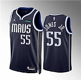 Men's Dallas Mavericks #55 Derrick Jones Jr Navy Statement Edition Stitched Basketball Jersey Dzhi,baseball caps,new era cap wholesale,wholesale hats