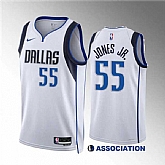 Men's Dallas Mavericks #55 Derrick Jones Jr White Association Edition Stitched Basketball Jersey Dzhi,baseball caps,new era cap wholesale,wholesale hats