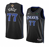 Men's Dallas Mavericks #77 Luka Doncic Black 2024 Finals City Edition Stitched Basketball Jersey Dzhi,baseball caps,new era cap wholesale,wholesale hats