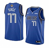 Men's Dallas Mavericks #77 Luka Doncic Blue 2024 Finals Icon Edition Stitched Basketball Jersey Dzhi,baseball caps,new era cap wholesale,wholesale hats