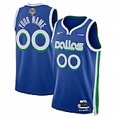 Men's Dallas Mavericks Active Player Custom Blue 2024 Finals City Edition Stitched Basketball Jersey,baseball caps,new era cap wholesale,wholesale hats