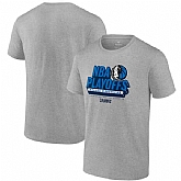 Men's Dallas Mavericks Heather Gray 2024 Playoffs Defensive Stance T-Shirt,baseball caps,new era cap wholesale,wholesale hats