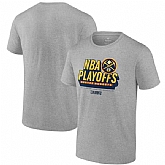 Men's Denver Nuggets Heather Gray 2024 Playoffs Defensive Stance T-Shirt,baseball caps,new era cap wholesale,wholesale hats