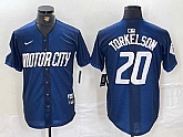 Men's Detroit Tigers #20 Spencer Torkelson 2024 Navy City Connect Cool Base Limited Stitched Jersey,baseball caps,new era cap wholesale,wholesale hats