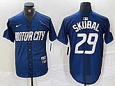 Men's Detroit Tigers #29 Tarik Skubal 2024 Navy City Connect Cool Base Limited Stitched Jersey,baseball caps,new era cap wholesale,wholesale hats