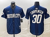 Men's Detroit Tigers #30 Kerry Carpenter 2024 Navy City Connect Cool Base Limited Stitched Jersey,baseball caps,new era cap wholesale,wholesale hats