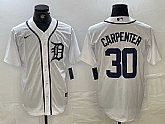 Men's Detroit Tigers #30 Kerry Carpenter White Cool Base Stitched Jersey,baseball caps,new era cap wholesale,wholesale hats