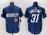 Men's Detroit Tigers #31 Riley Greene Number 2024 Navy City Connect Cool Base Limited Stitched Jersey,baseball caps,new era cap wholesale,wholesale hats