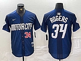 Men's Detroit Tigers #34 Jake Rogers 2024 Navy City Connect Cool Base Limited Stitched Jerseys,baseball caps,new era cap wholesale,wholesale hats