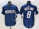 Men's Detroit Tigers #8 Matt Vierling Navy 2024 City Connect Cool Base Limited Stitched Jersey,baseball caps,new era cap wholesale,wholesale hats