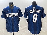 Men's Detroit Tigers #8 Matt Vierling Navy 2024 City Connect Cool Base Limited Stitched Jersey1,baseball caps,new era cap wholesale,wholesale hats