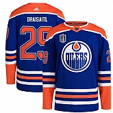 Men's Edmonton Oilers #29 Leon Draisaitl Royal 2024 Stanley Cup Final Patch Stitched Jersey Dzhi,baseball caps,new era cap wholesale,wholesale hats