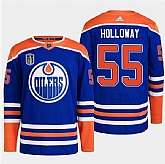 Men's Edmonton Oilers #55 Dylan Holloway Royal 2024 Stanley Cup Final Patch Stitched Jersey Dzhi,baseball caps,new era cap wholesale,wholesale hats