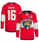 Men's Florida Panthers #16 Aleksander Barkov Red 2024 Stanley Cup Final Patch Stitched Jersey Dzhi,baseball caps,new era cap wholesale,wholesale hats