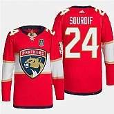 Men's Florida Panthers #24 Justin Sourdif Red 2024 Stanley Cup Final Stitched Jersey Dzhi,baseball caps,new era cap wholesale,wholesale hats