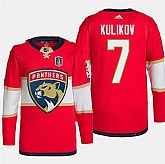 Men's Florida Panthers #7 Dmitry Kulikov Red 2024 Stanley Cup Final Patch Stitched Jersey Dzhi,baseball caps,new era cap wholesale,wholesale hats