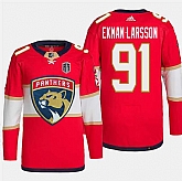 Men's Florida Panthers #91 Oliver Ekman-Larsson Red 2024 Stanley Cup Final Patch Stitched Jersey Dzhi,baseball caps,new era cap wholesale,wholesale hats