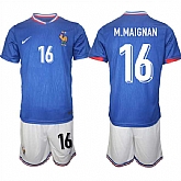 Men's France #16 Steve Mandanda Blue 2024-25 Home Soccer Jersey Suit,baseball caps,new era cap wholesale,wholesale hats