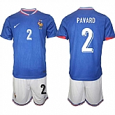 Men's France #2 Benjamin Pavard Blue 2024-25 Home Soccer Jersey Suit,baseball caps,new era cap wholesale,wholesale hats