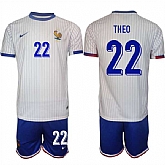 Men's France #22 Theo White 2024-25 Away Soccer Jersey Suit,baseball caps,new era cap wholesale,wholesale hats