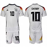 Men's Germany #10 Serge Gnabry White 2024-25 Home Soccer Jersey Suit,baseball caps,new era cap wholesale,wholesale hats