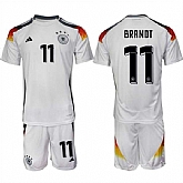 Men's Germany #11 Julian Brandt White 2024-25 Home Soccer Jersey Suit,baseball caps,new era cap wholesale,wholesale hats